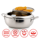 🔥 TrendFritadeira Inox com Termômetro e Escorredor de Óleo 🎉